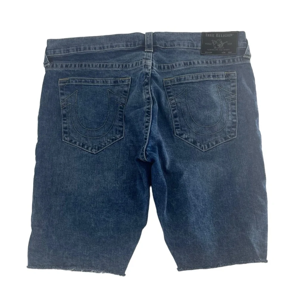 True Religion Denim Shorts Mens 40 Blue Baggy‎ Ricky Relaxed Straight Y2K Jorts